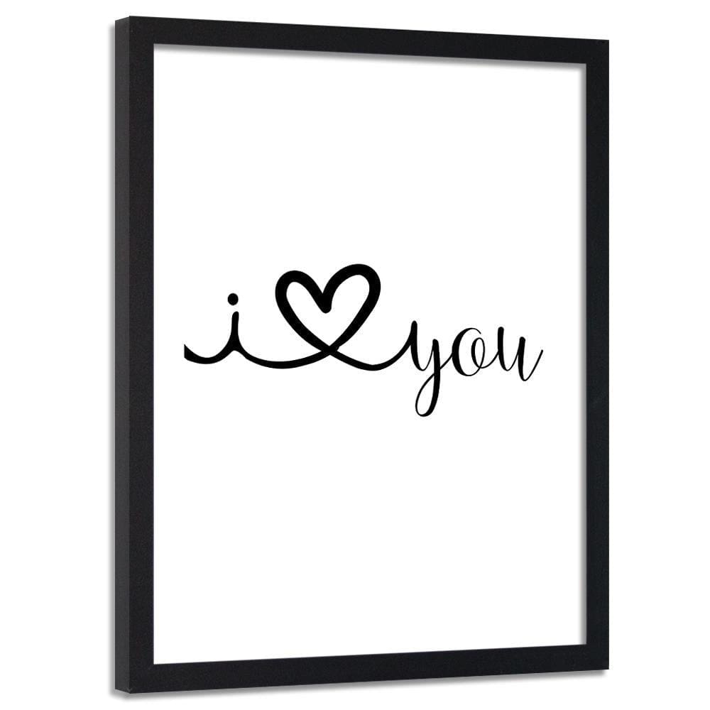 Glezna melnā rāmī - Declaration Of Love Home Trends