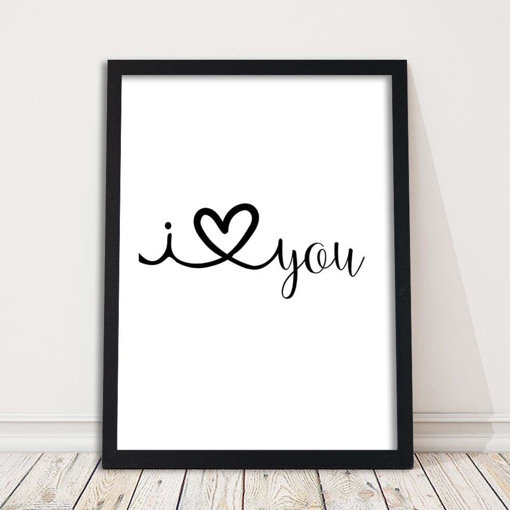 Glezna melnā rāmī - Declaration Of Love Home Trends