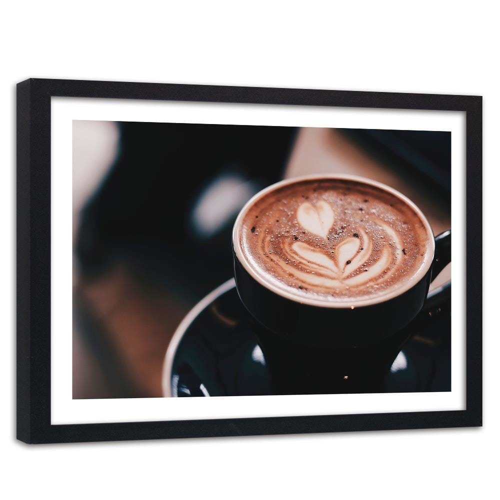 Glezna melnā rāmī - Decoration Coffee Home Trends