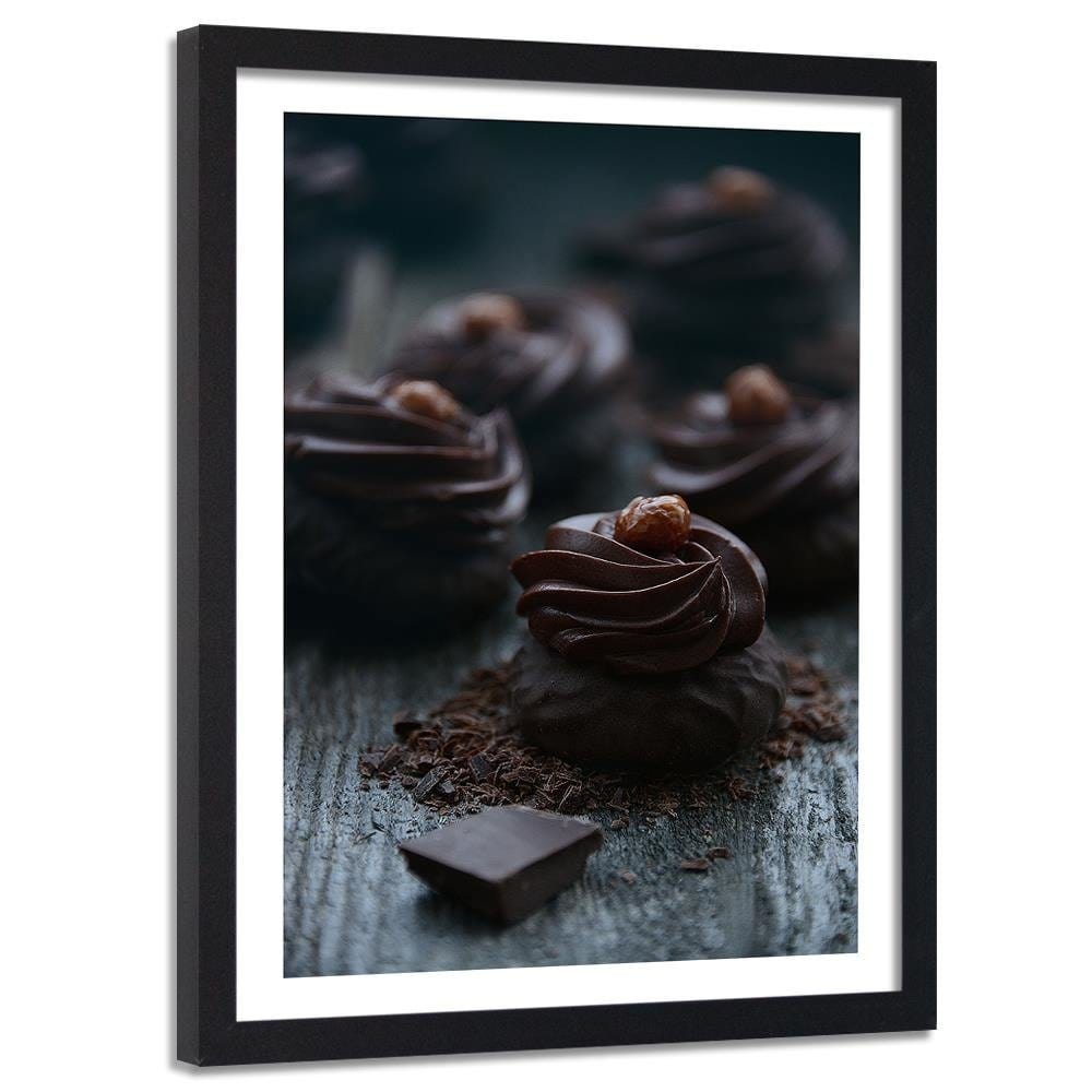 Glezna melnā rāmī - Dessert With Dark Chocolate Home Trends