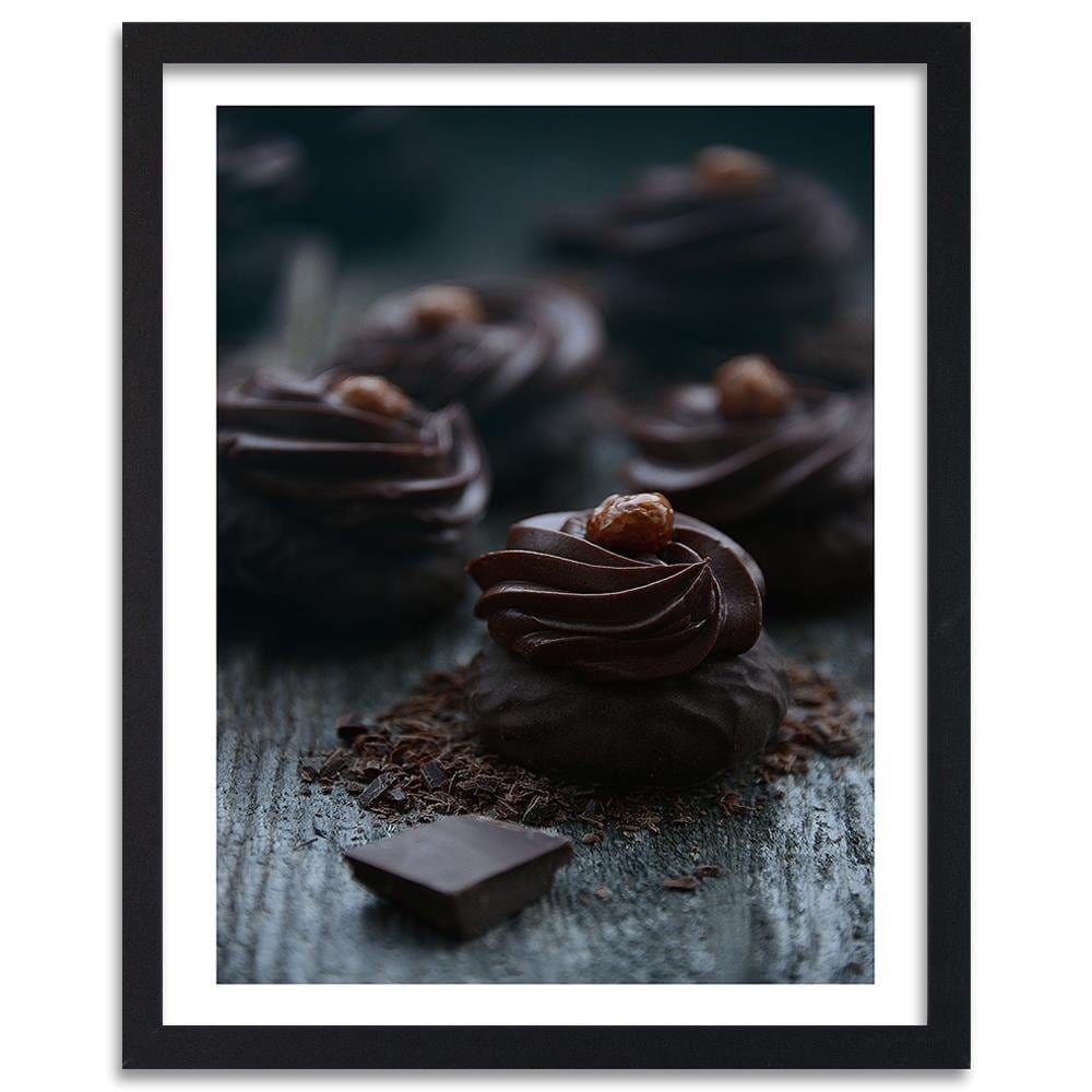 Glezna melnā rāmī - Dessert With Dark Chocolate Home Trends