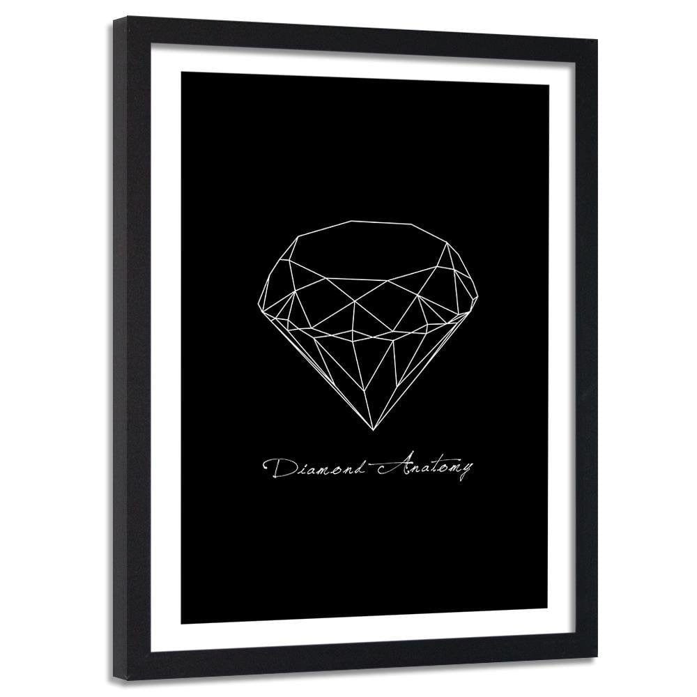 Glezna melnā rāmī - Diamond Anatomy Home Trends
