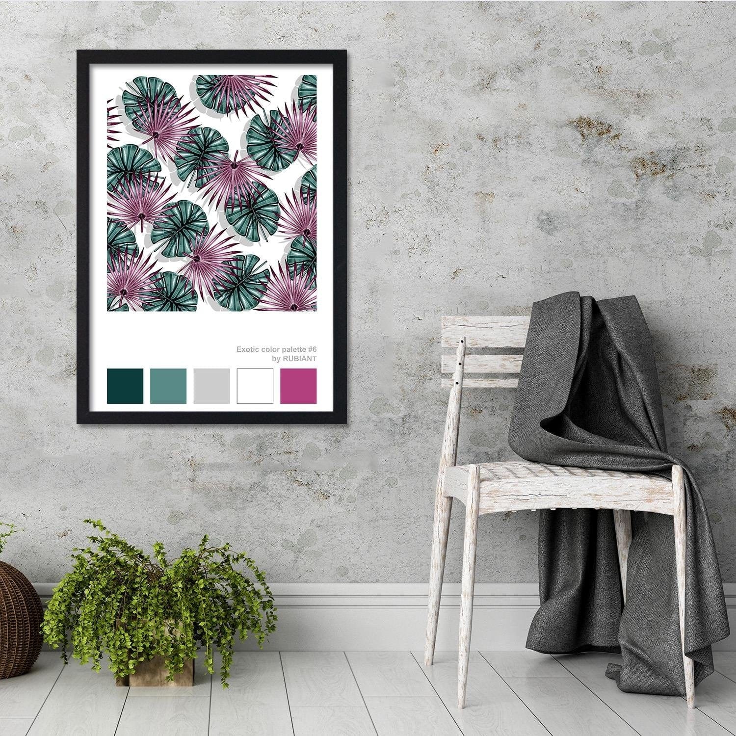 Glezna melnā rāmī - Digital Art Purple Home Trends