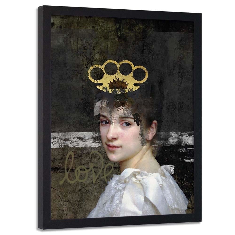 Glezna melnā rāmī - Digital Collage Home Trends