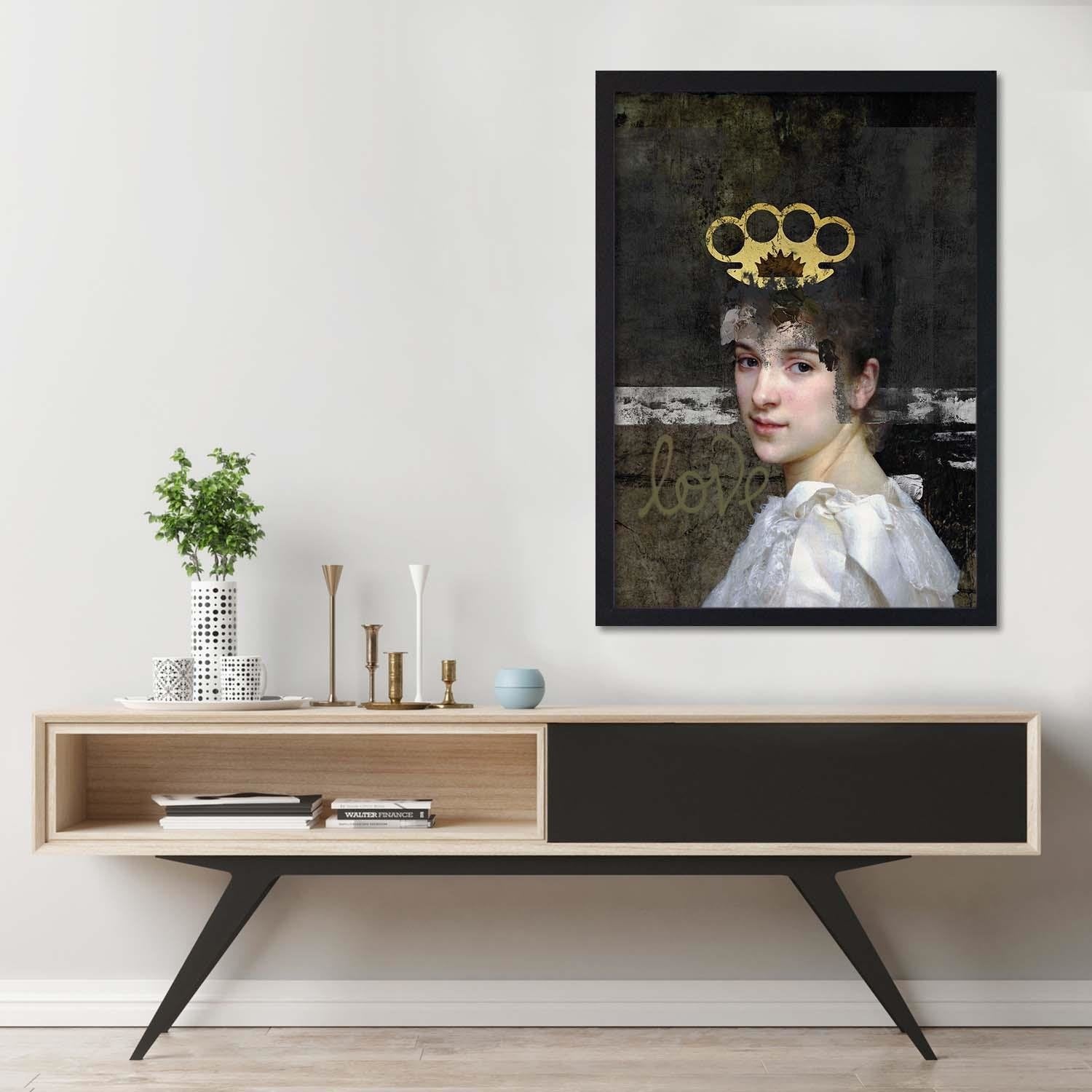 Glezna melnā rāmī - Digital Collage Home Trends