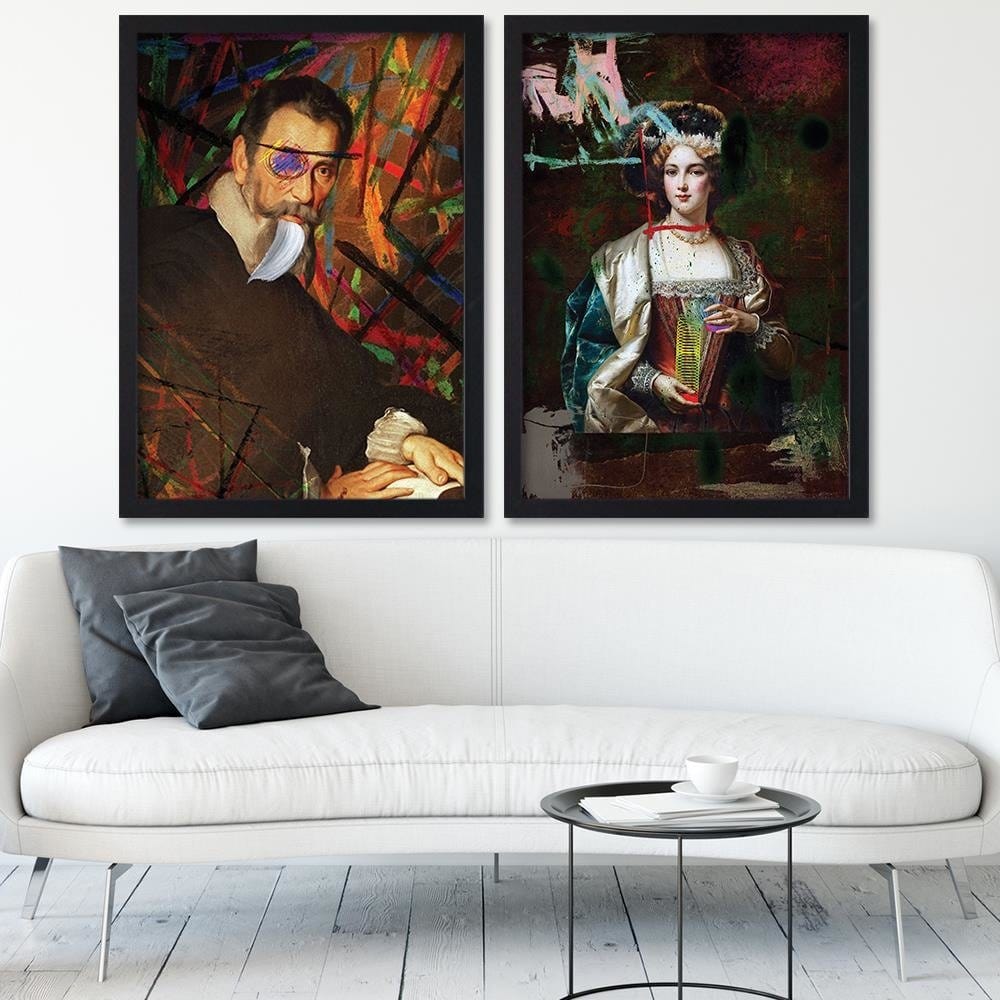 Glezna melnā rāmī - Digital Collage Image Home Trends