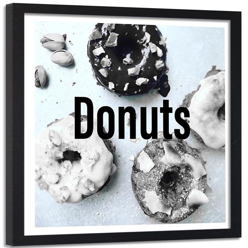 Glezna melnā rāmī - Donuts Home Trends