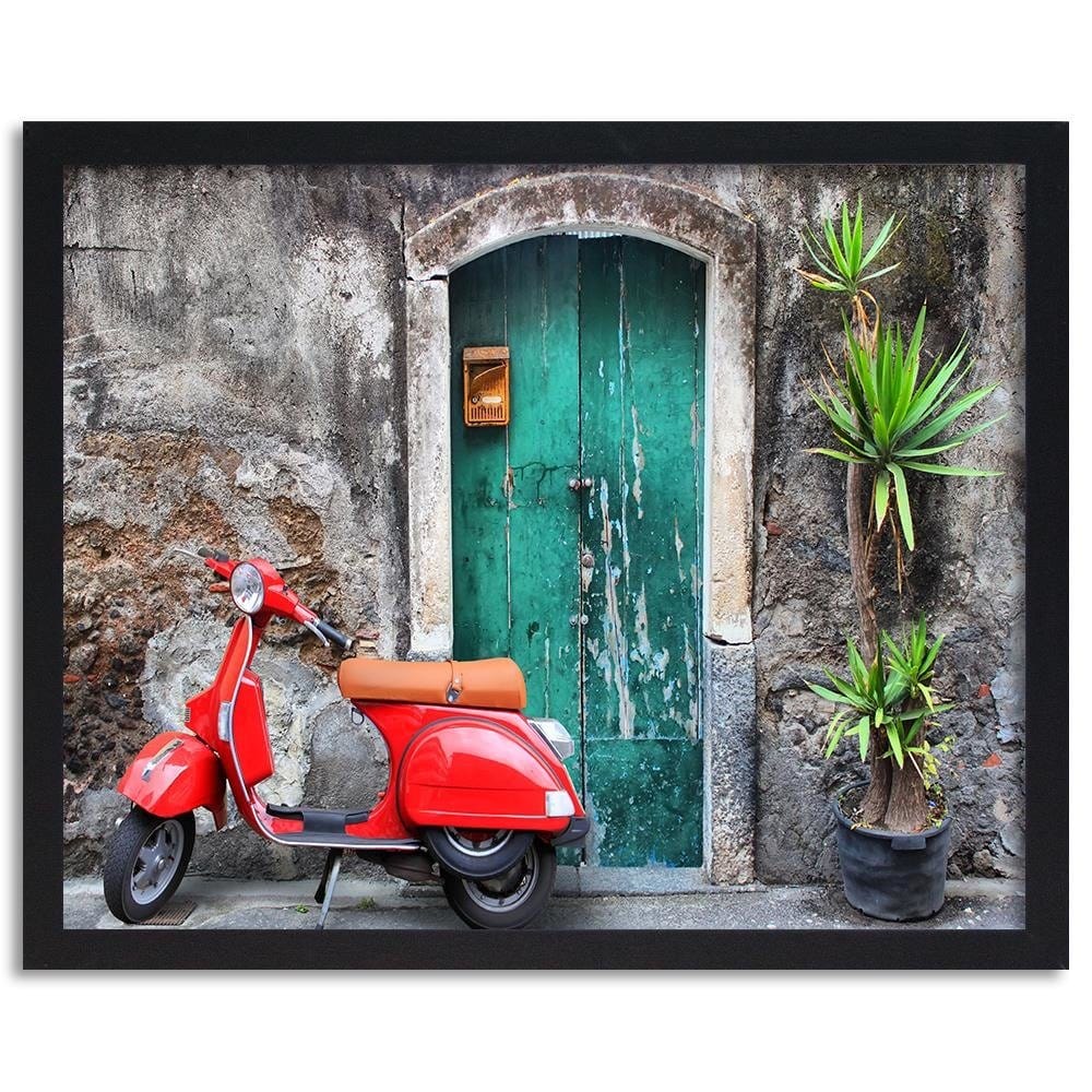 Glezna melnā rāmī - Doors And Red Scooter Home Trends