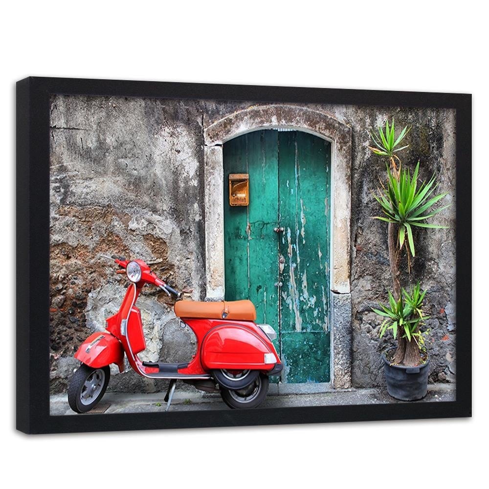 Glezna melnā rāmī - Doors And Red Scooter Home Trends