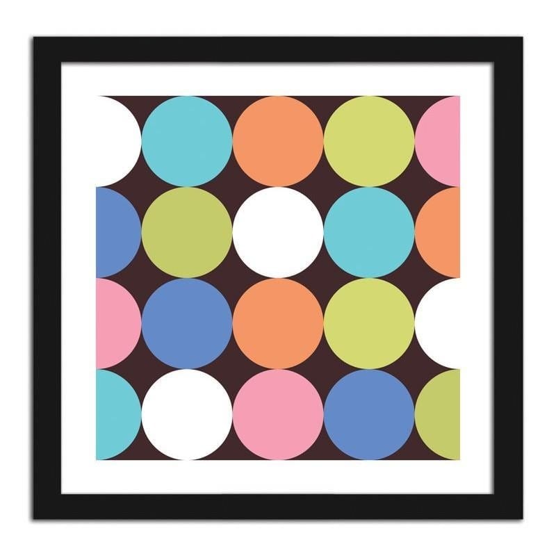 Glezna melnā rāmī - Dots 3 Home Trends