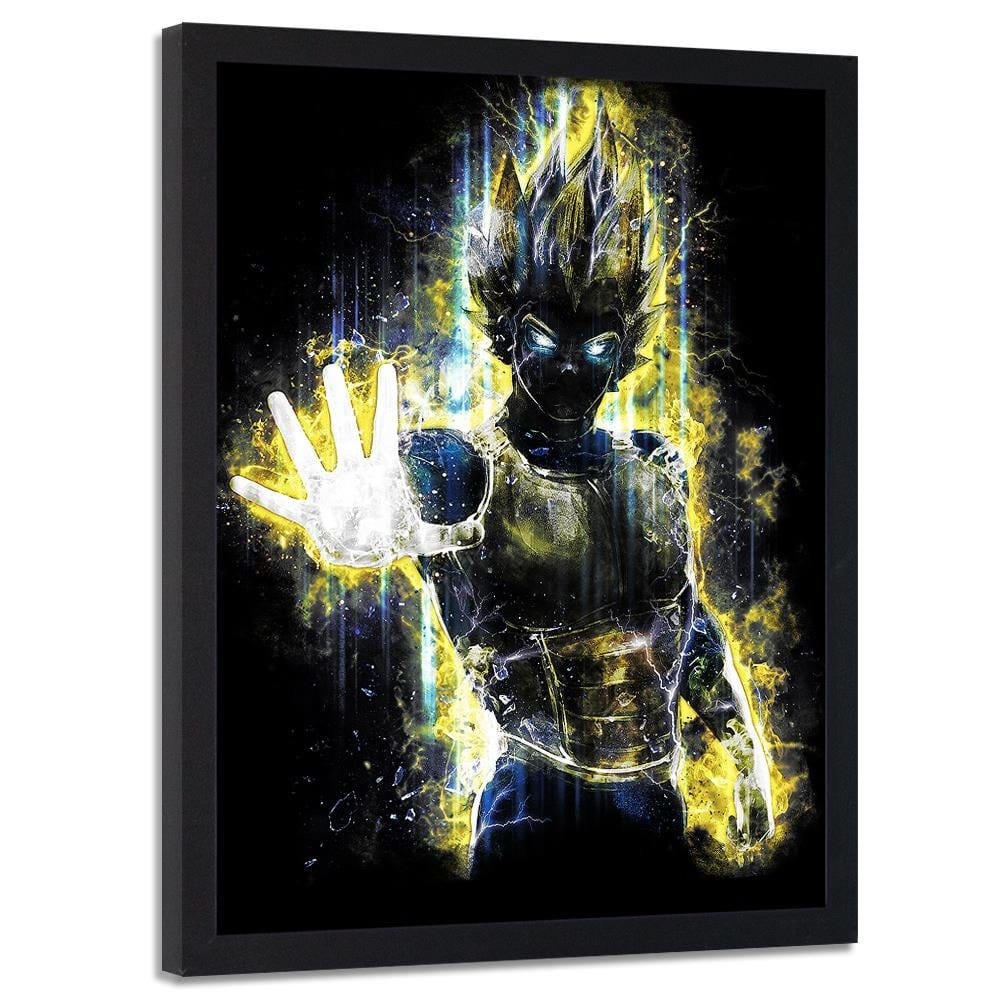 Glezna melnā rāmī - Dragonball Vegeta Home Trends
