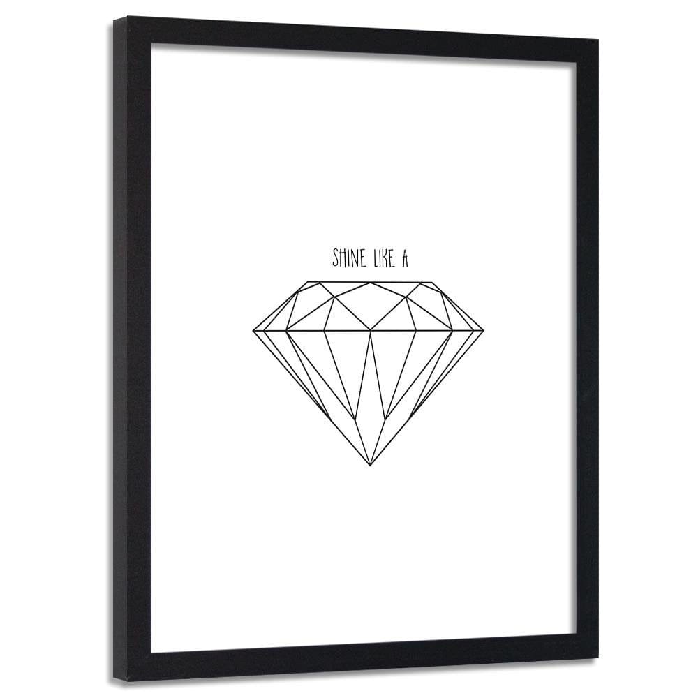 Glezna melnā rāmī - Drawn Diamond Home Trends