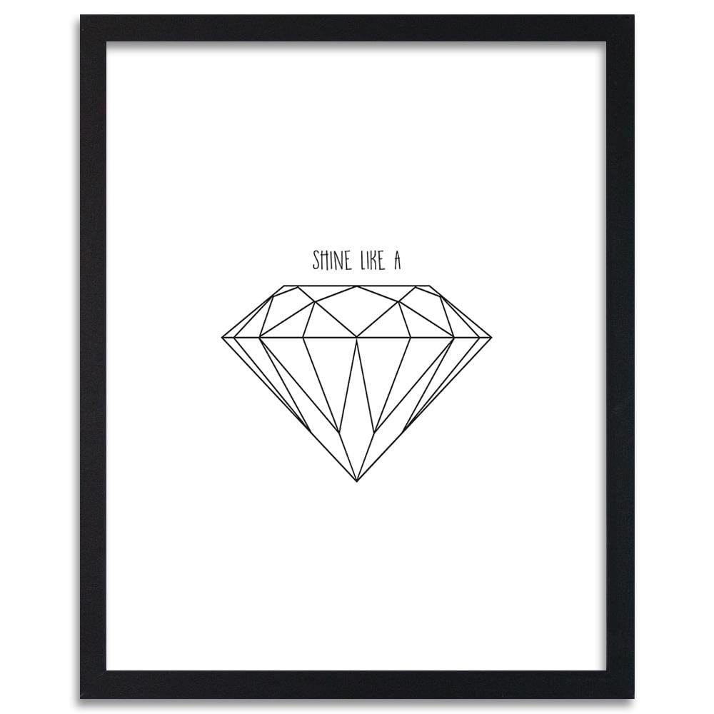 Glezna melnā rāmī - Drawn Diamond Home Trends