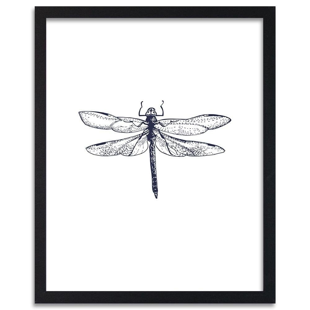 Glezna melnā rāmī - Drawn Dragonfly Home Trends