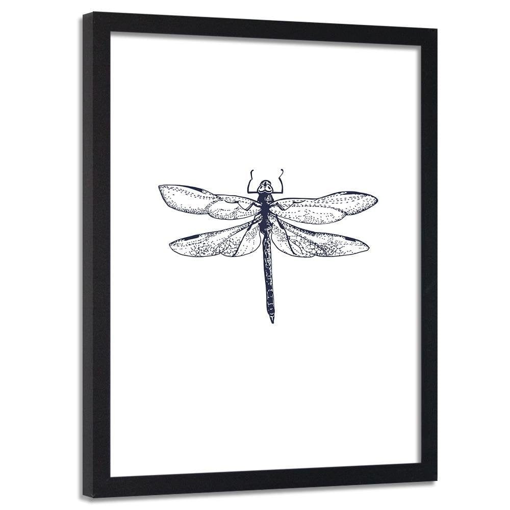 Glezna melnā rāmī - Drawn Dragonfly Home Trends