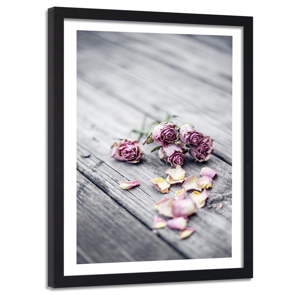 Glezna melnā rāmī - Dried Roses Home Trends