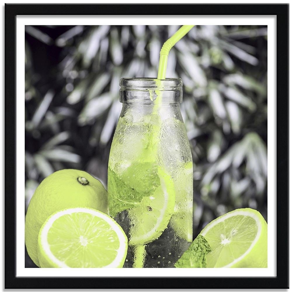 Glezna melnā rāmī - Drink And Lemon 2 Home Trends