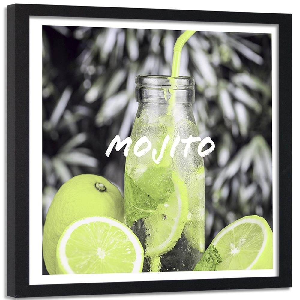 Glezna melnā rāmī - Drink And Lemon 3 Home Trends