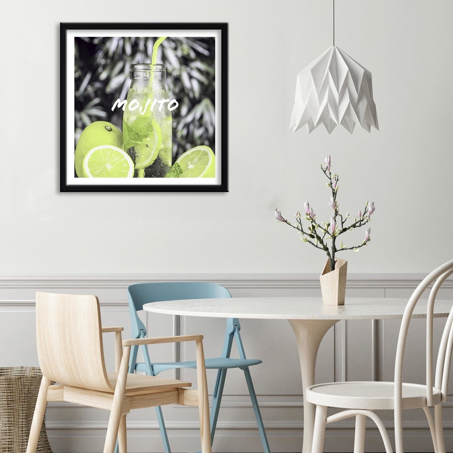 Glezna melnā rāmī - Drink And Lemon 3 Home Trends