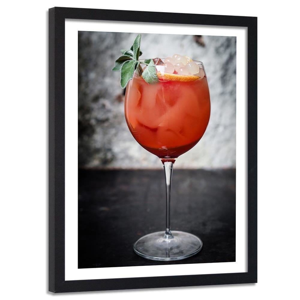 Glezna melnā rāmī - Drink With Ice Home Trends