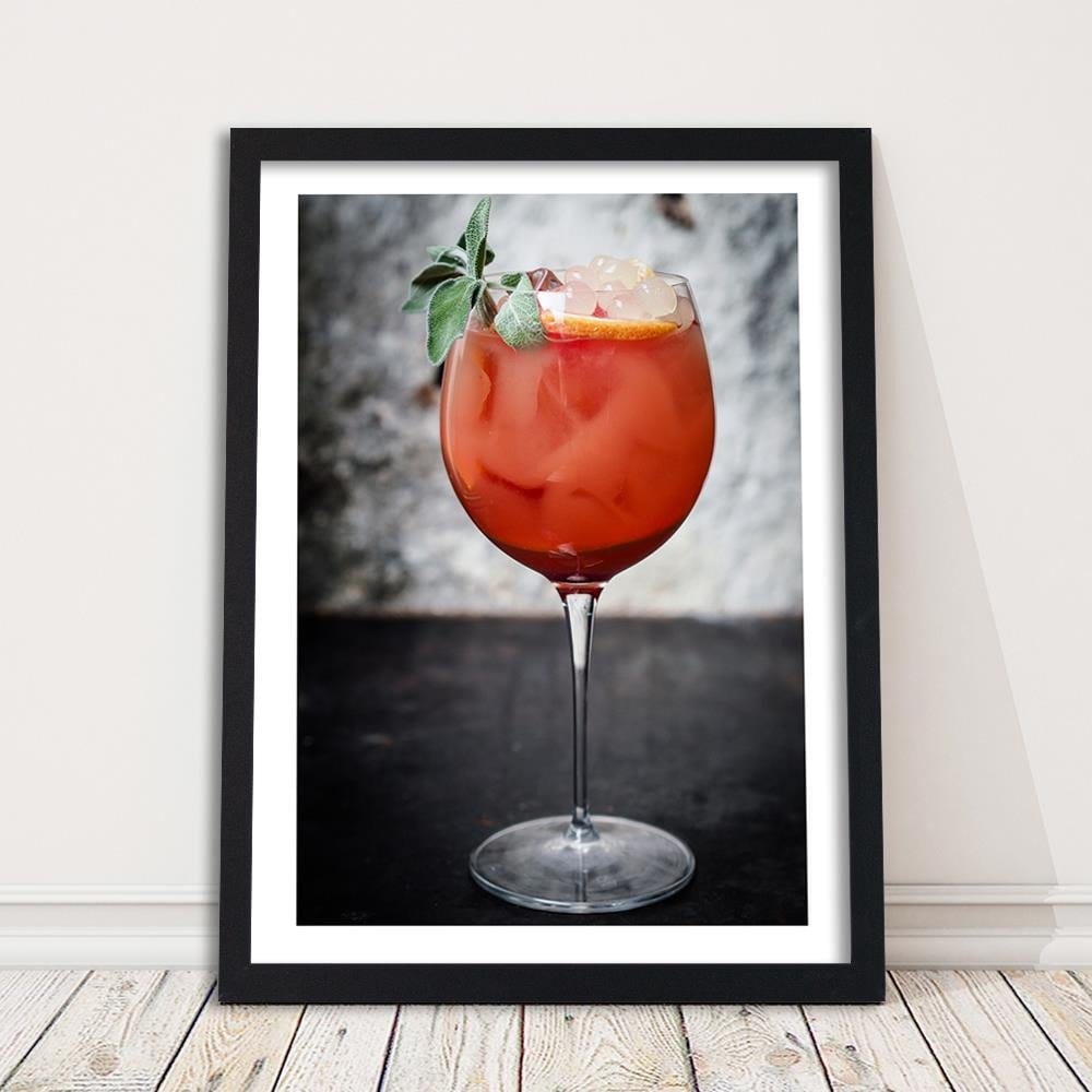 Glezna melnā rāmī - Drink With Ice Home Trends