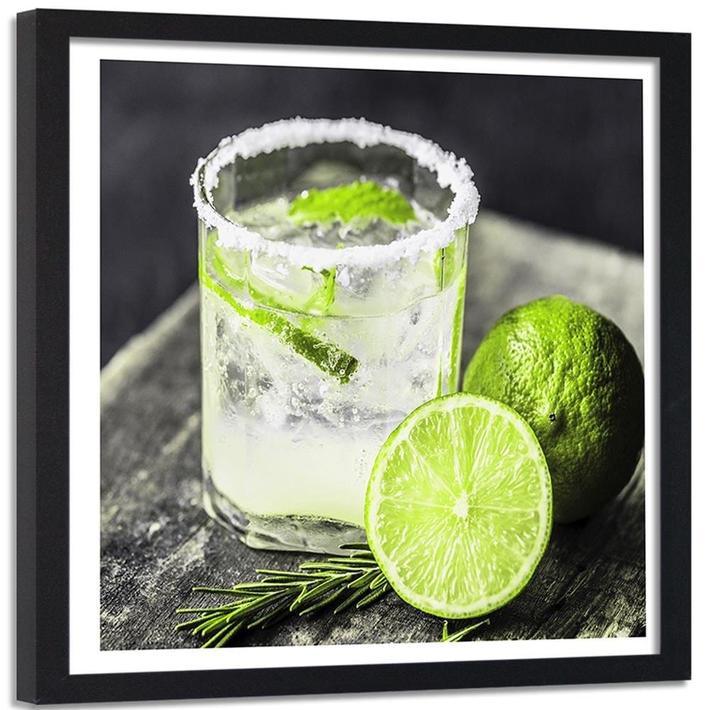 Glezna melnā rāmī - Drink With Lemon 2 Home Trends