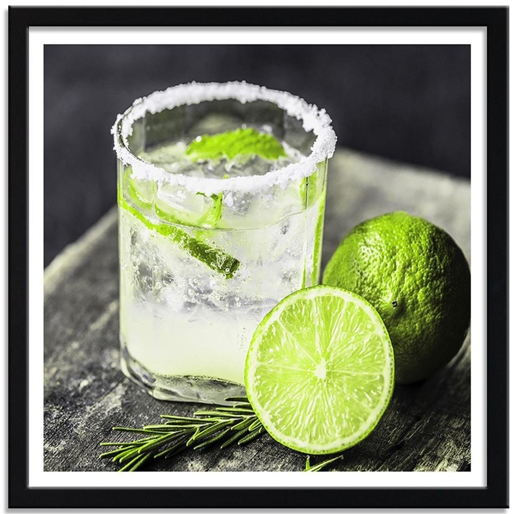 Glezna melnā rāmī - Drink With Lemon 2 Home Trends