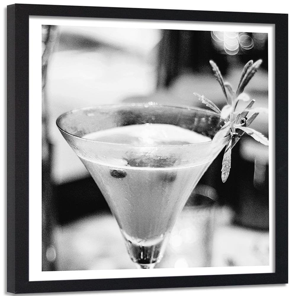 Glezna melnā rāmī - Drink With Rosemary Home Trends