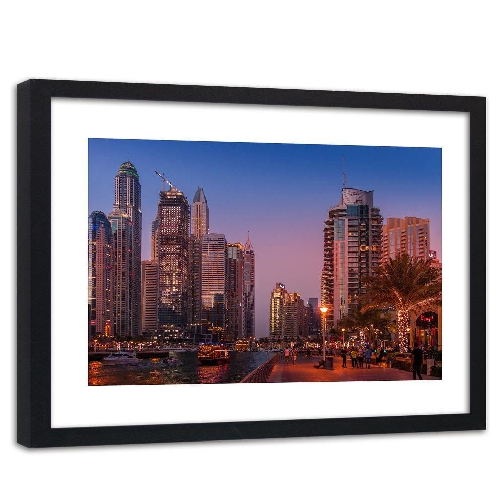 Glezna melnā rāmī - Dubai Evening Home Trends