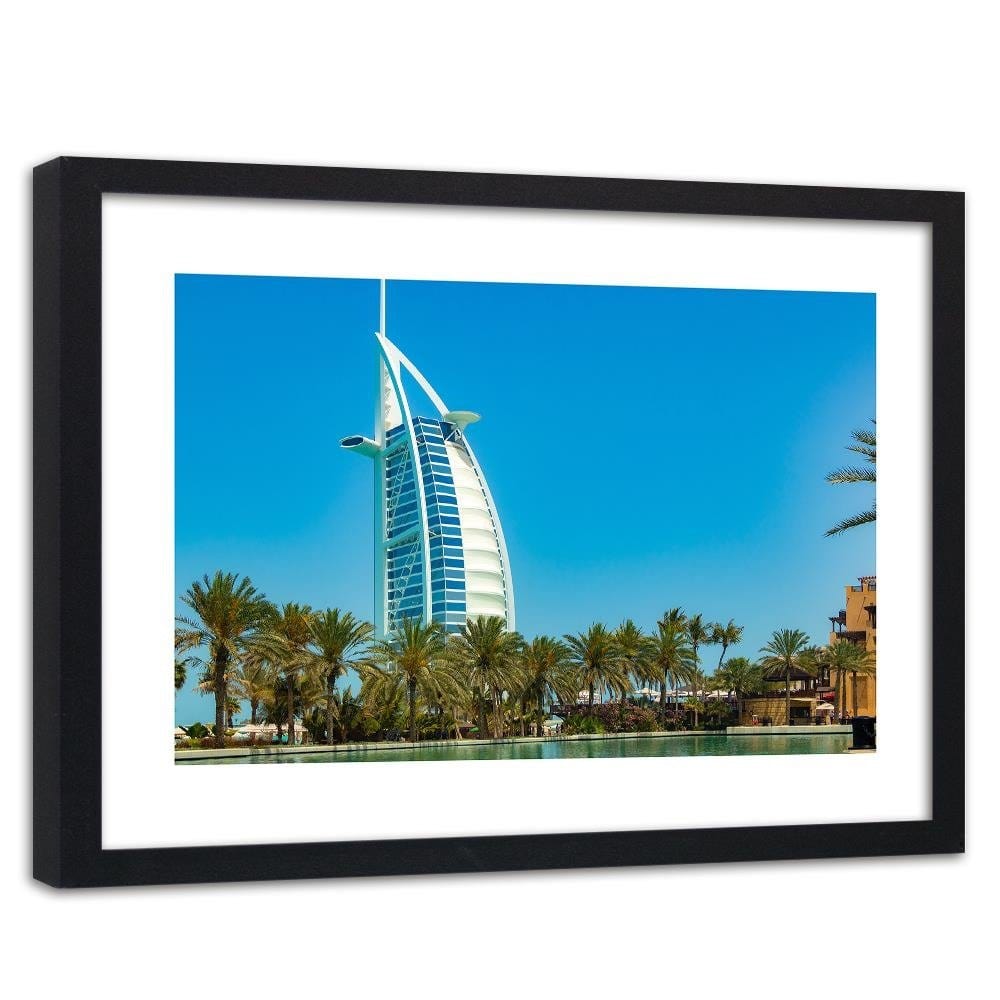 Glezna melnā rāmī - Dubai Modern Hotel Home Trends