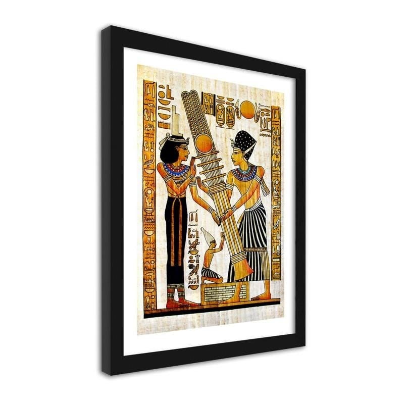 Glezna melnā rāmī - Egyptian hieroglyphics Home Trends