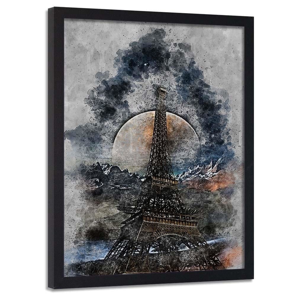 Glezna melnā rāmī - Eiffel Tower Home Trends