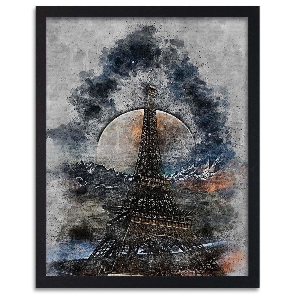 Glezna melnā rāmī - Eiffel Tower Home Trends