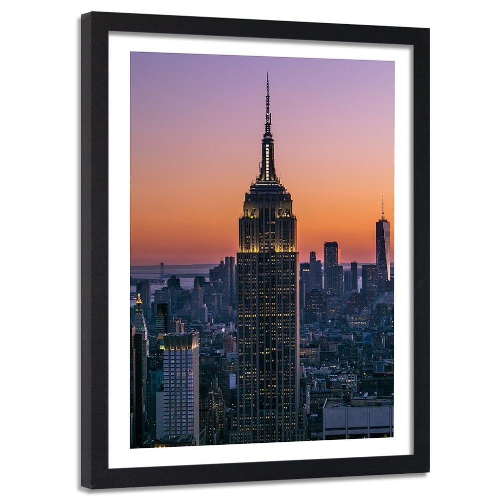 Glezna melnā rāmī - Empire State Building Home Trends