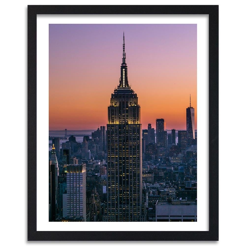 Glezna melnā rāmī - Empire State Building Home Trends