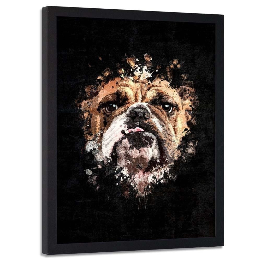 Glezna melnā rāmī - English Bulldog Home Trends