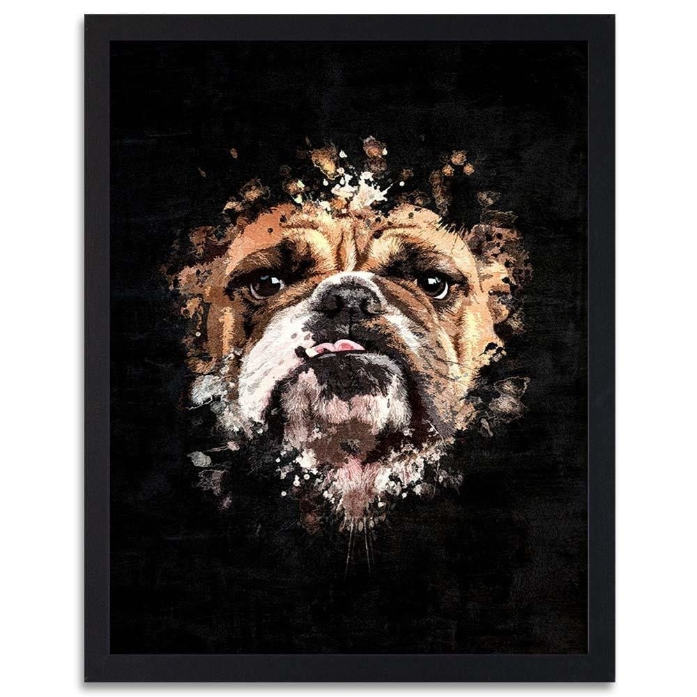 Glezna melnā rāmī - English Bulldog Home Trends