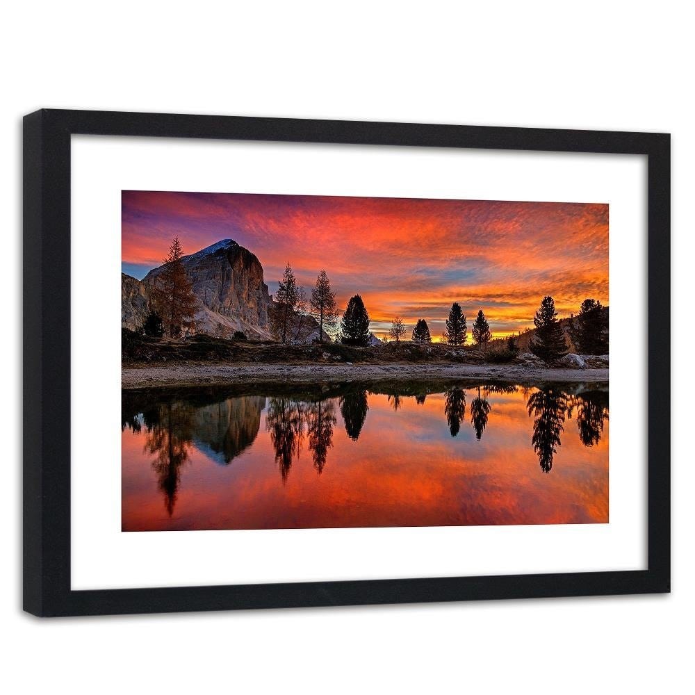 Glezna melnā rāmī - Evening Twilight Home Trends