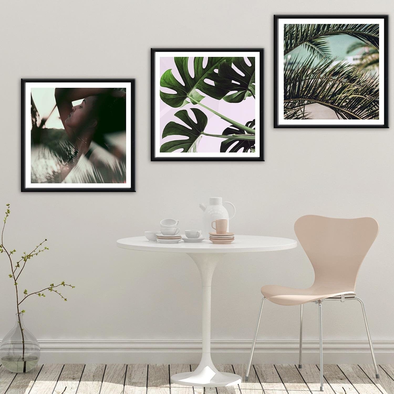Glezna melnā rāmī - Exotic Leaves Monstera 1 Home Trends