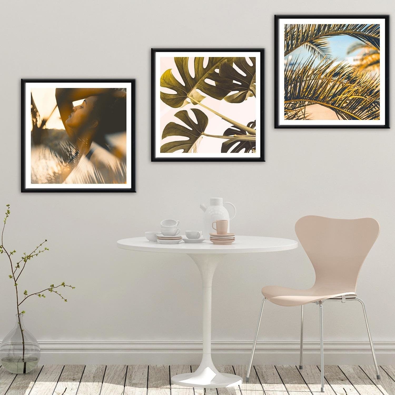 Glezna melnā rāmī - Exotic Leaves Monstera 2 Home Trends