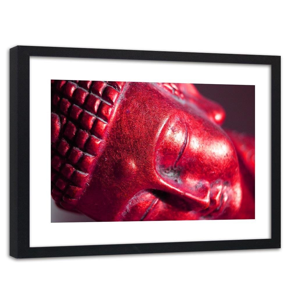 Glezna melnā rāmī - Face Sleeping Buddha Home Trends