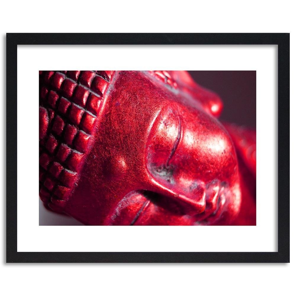 Glezna melnā rāmī - Face Sleeping Buddha Home Trends