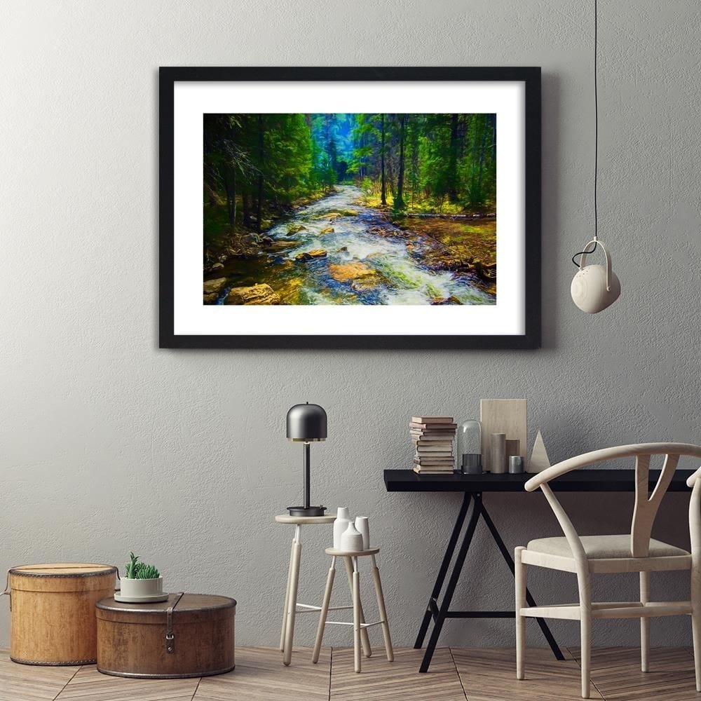 Glezna melnā rāmī - Fairytale Forest 4 Home Trends