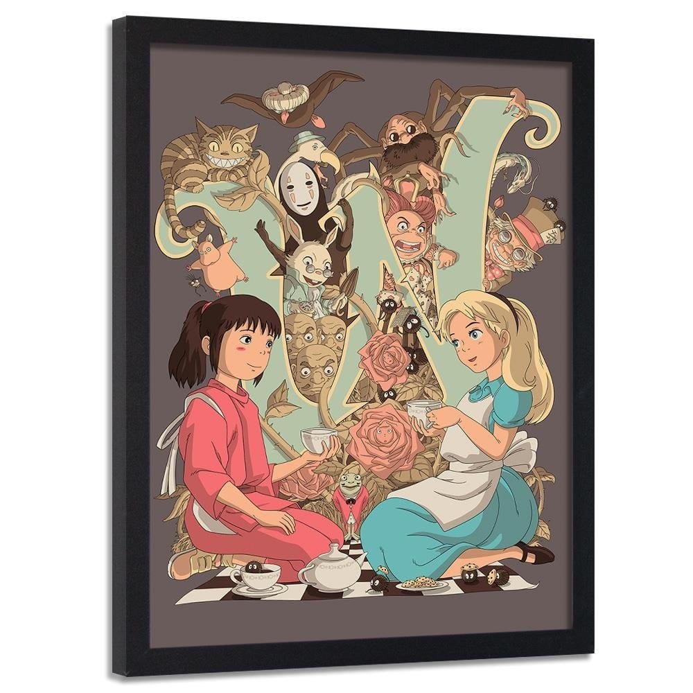Glezna melnā rāmī - Fairytale Tea Home Trends