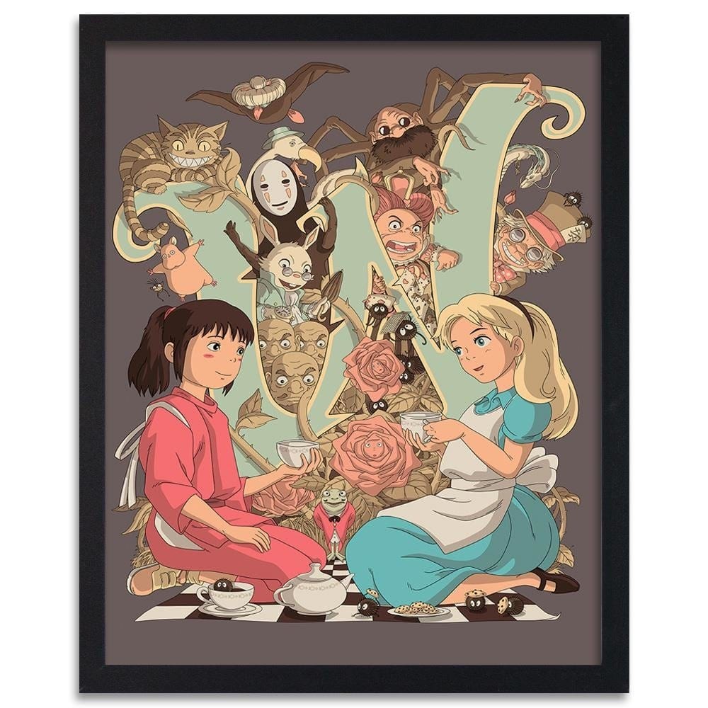 Glezna melnā rāmī - Fairytale Tea Home Trends
