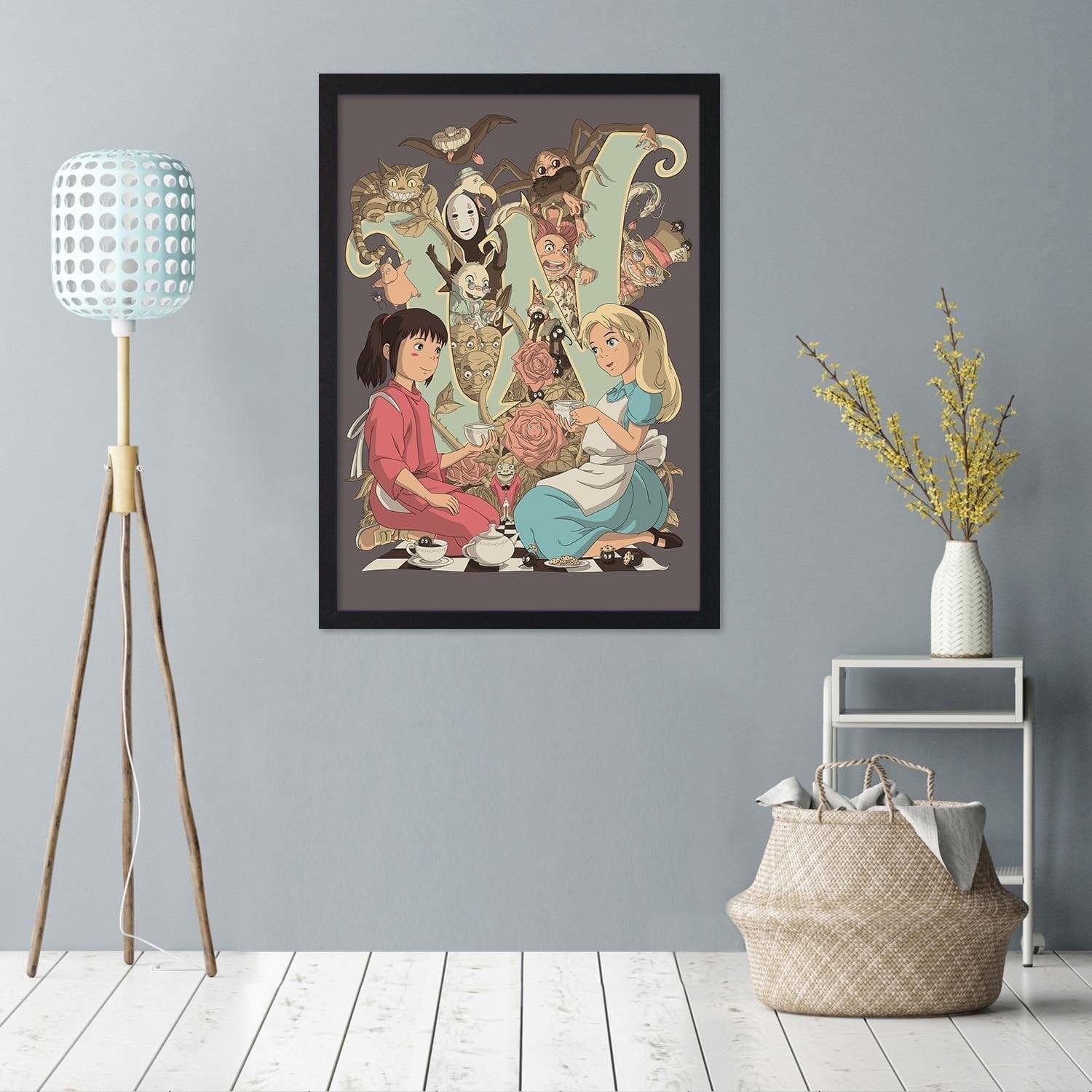 Glezna melnā rāmī - Fairytale Tea Home Trends