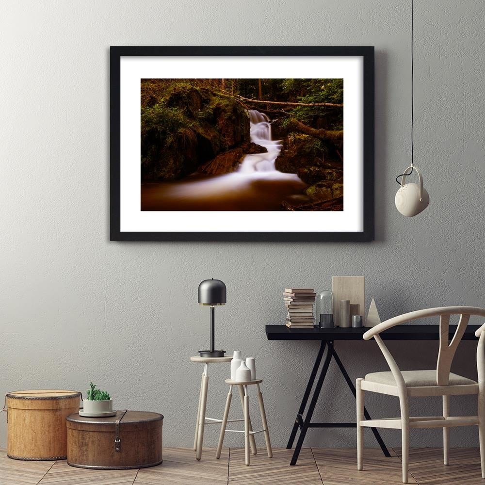 Glezna melnā rāmī - Fairytale Waterfall 3 Home Trends