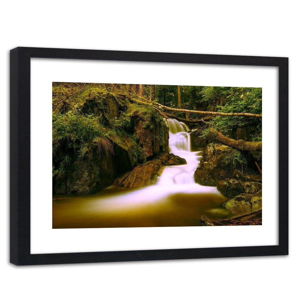 Glezna melnā rāmī - Fairytale Waterfall 4 Home Trends
