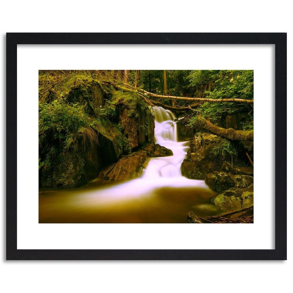 Glezna melnā rāmī - Fairytale Waterfall 4 Home Trends