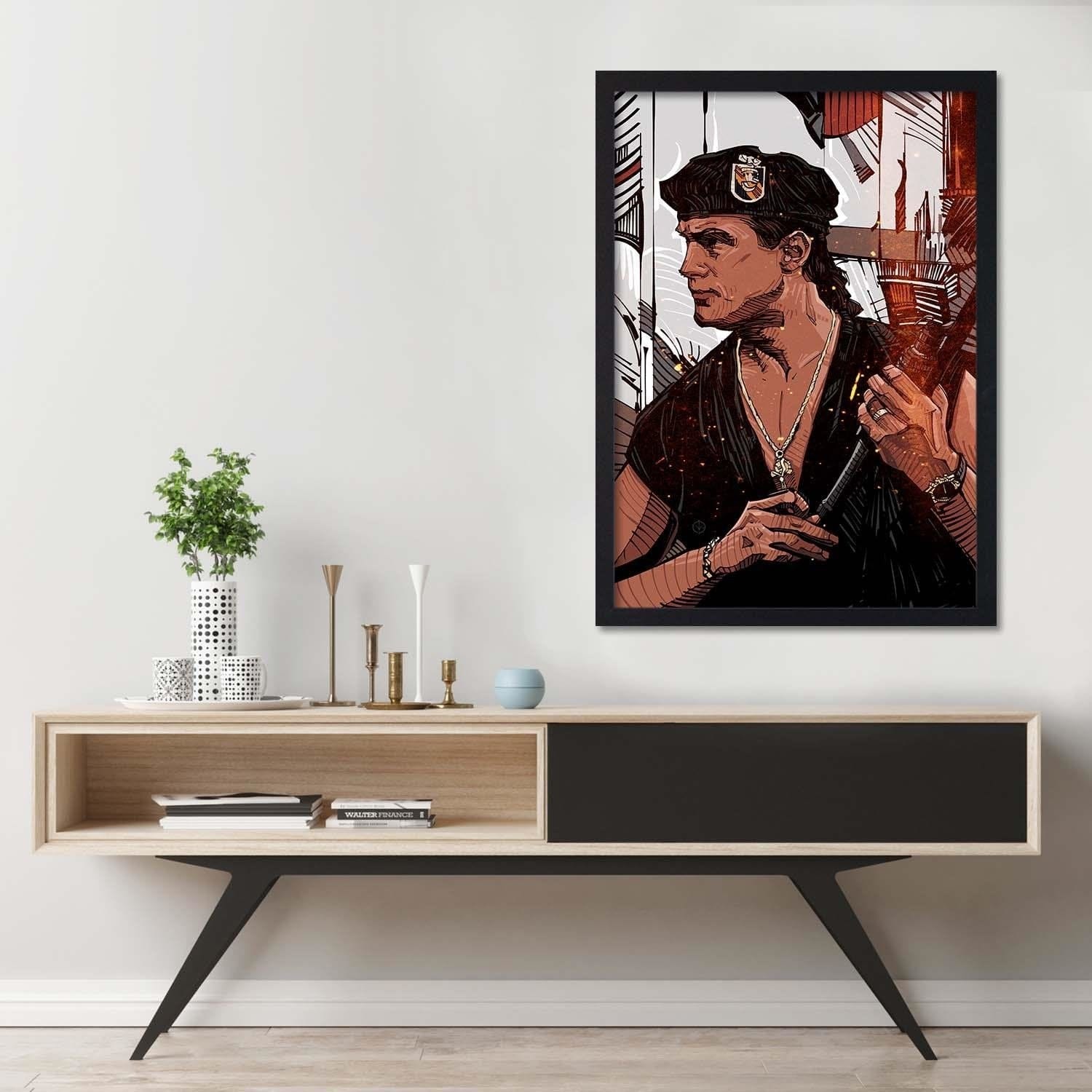 Glezna melnā rāmī - Famous Movie Red Home Trends